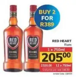 Jumbo RED HEART Rum offer