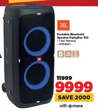 HiFi Corp JBL Portable Bluetooth Speaker PartyBox 310 offer