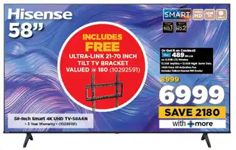 HiFi Corp Hisense 58-Inch Smart 4K UHD TV-58A6N offer