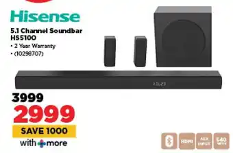 HiFi Corp Hisense 5.1 Channel Soundbar HS5100 offer