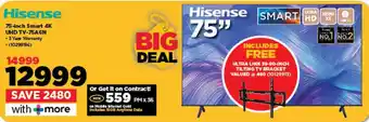 HiFi Corp Hisense 75-inch Smart 4K UHD TV-75A6N offer