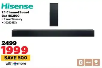 HiFi Corp Hisense 2.1 Channel Sound Bar HS2100 offer