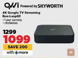 HiFi Corp QWVI 4K Google TV Streaming Box-LeapS3 offer