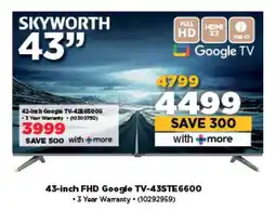 HiFi Corp SKYWORTH 42-Inch Google TV-42E6500G offer