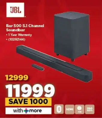 HiFi Corp JBL Bar 500 5.1 Channel Soundbar offer