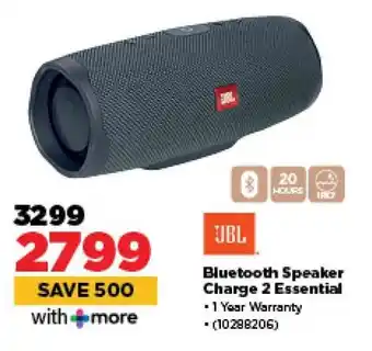 HiFi Corp JBL Bluetooth Speaker Charge 2 Essential offer