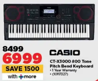 HiFi Corp CASIO CT-X3000 800 Tone Pitch Bend Keyboard offer