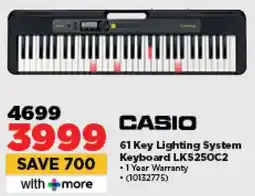 HiFi Corp CASIO 61 Key Lighting System Keyboard LKS250C2 offer