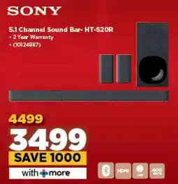 HiFi Corp SONY 5.1 Channel Sound Bar-HT-S20R offer