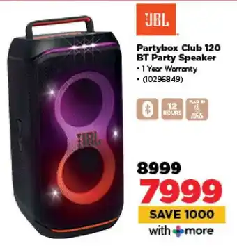 HiFi Corp JBL Partybox Club 120 BT Party Speaker offer