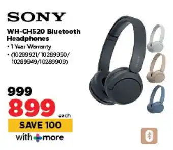 HiFi Corp SONY WH-CH520 Bluetooth Headphones offer