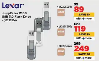 HiFi Corp Lexar JumpDrive V100 USB 3.0 Flash Drive offer