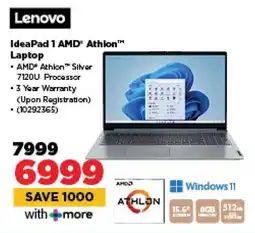 HiFi Corp Lenovo IdeaPad 1 AMD Athlon Laptop offer