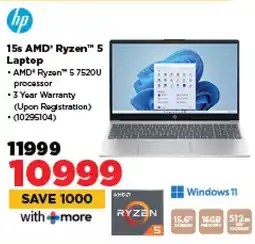 HiFi Corp HP 15s AMD Ryzen 5 Laptop offer