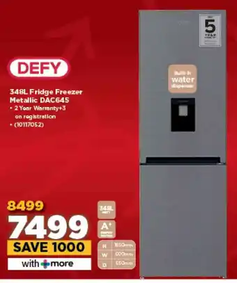 HiFi Corp DEFY Fridge Freezer Metallic DAC645 offer