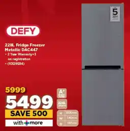 HiFi Corp DEFY Fridge Freezer Metallic DAC447 offer