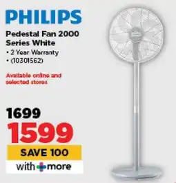 HiFi Corp PHILIPS Pedestal Fan 2000 Series White offer