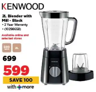 HiFi Corp KENWOOD Blender with Mill - Black offer