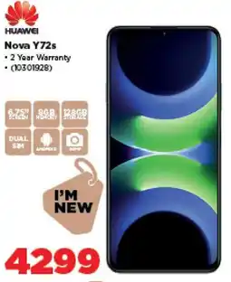 HiFi Corp HUAWEI Nova Y72s offer