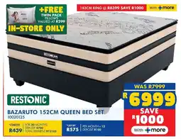 Russells Restonic bazaruto 152cm queen bed set offer