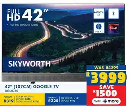 Russells SKYWORTH 42" (107cm) Google TV offer