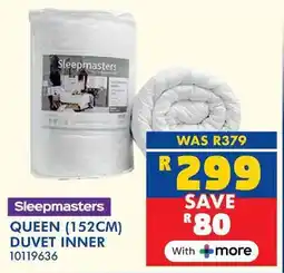 Russells Sleepmasters queen (152cm) duvet inner offer