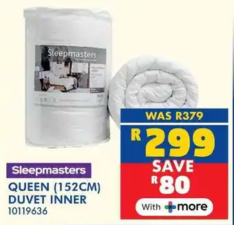 Russells Sleepmasters queen (152cm) duvet inner offer