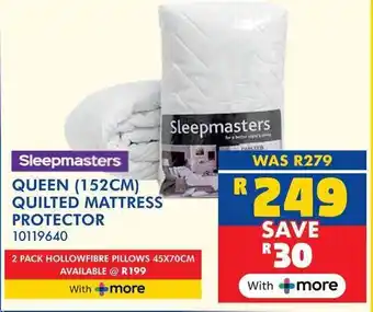 Russells Sleepmasters queen (152cm) quilted mattress protector offer