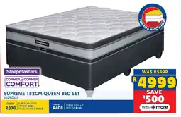 Russells Sleepmasters supreme 152cm queen bed set offer