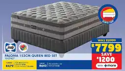 Russells Sealy paloma 152cm queen bed set offer