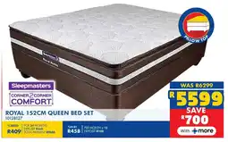 Russells Sleepmasters royal 152cm queen bed set offer