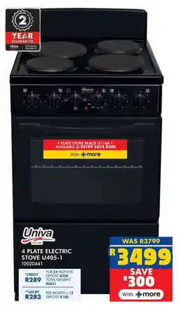 Russells Univa 4 plate electric stove offer