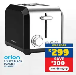 Russells Orion 2 slice black toaster offer