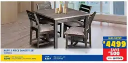 Russells Ruby 5 piece dinette set offer