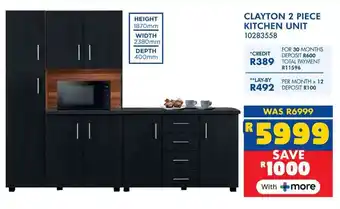 Russells Clayton 2 piece kitchen unit offer