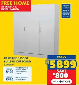 Russells Heritage 3 door built-in cupboard offer