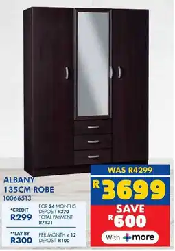 Russells Albany 135cm robe offer