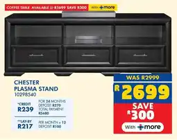 Russells Chester plasma stand offer