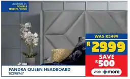 Russells Pandra queen headboard offer