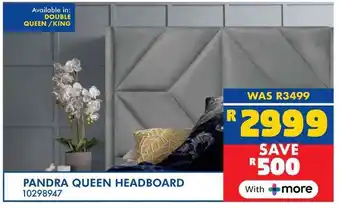 Russells Pandra queen headboard offer