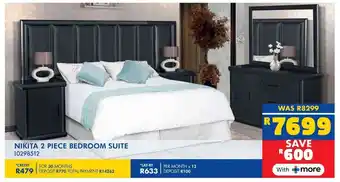 Russells Nikita 2 piece bedroom suite offer