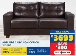 Russells Adelaide 2 division couch offer