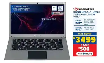 Russells Packard bell montenero-c intel celeron laptop offer