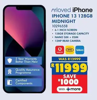 Russells iPhone 13 128GB Midnight offer