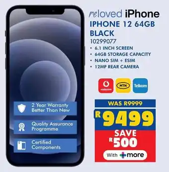 Russells iPhone 12 64GB Black offer