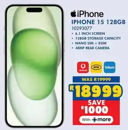 Russells iPhone 15 128GB offer