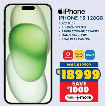 Russells iPhone 15 128GB offer