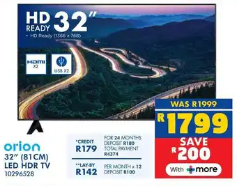 Russells Orion 32" (81CM) LED HDR TV offer