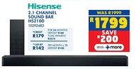 Russells Hisense 2.1 channel sound bar hs2100 offer