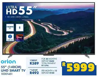 Russells Orion 55" (140CM) UHD SMART TV offer